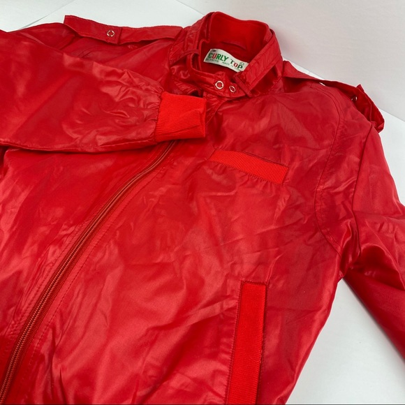 Vintage “Curly Top” Red Large Jacket - Picture 6 of 6